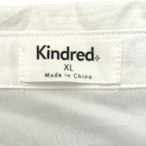 NWT Kindred Embroidered Button Down Shirt Dress White Navy XL New - Picture 3 of 13